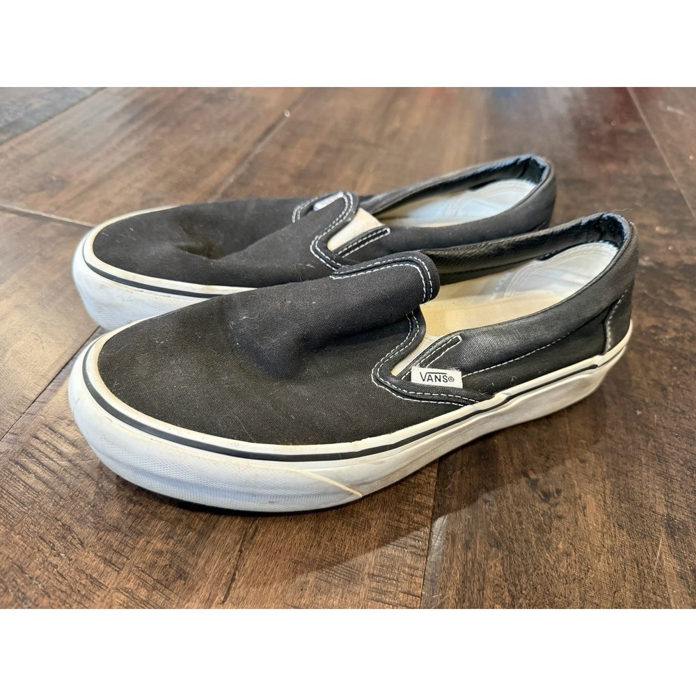 VANS Off The Wall Black Unisex Skateboard Shoes Canvas Comfort Casual Mens 7